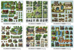 奇幻游戏欧式2D场景素材合集9组