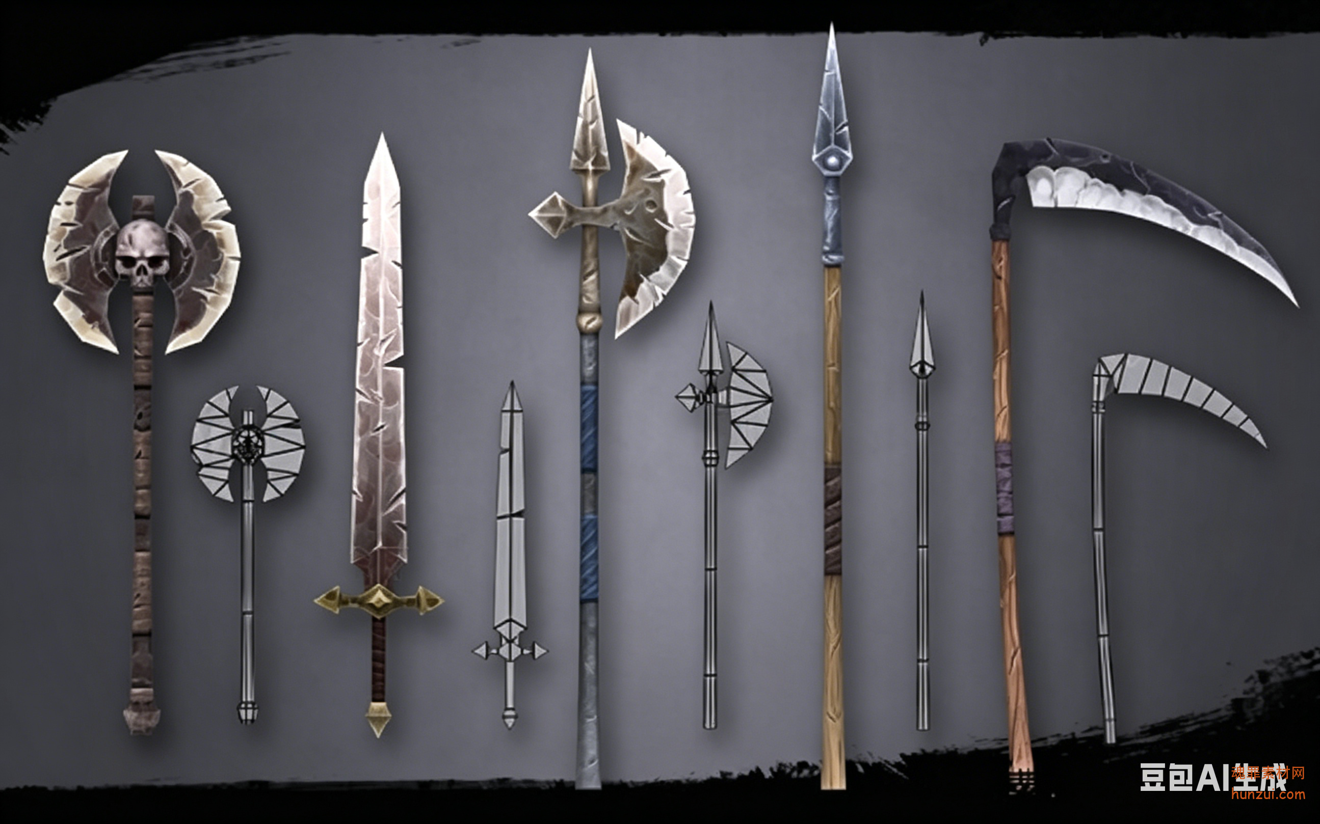 unity RPG游戏兵器资源包RPG Basic Weapon Pack-3d模型